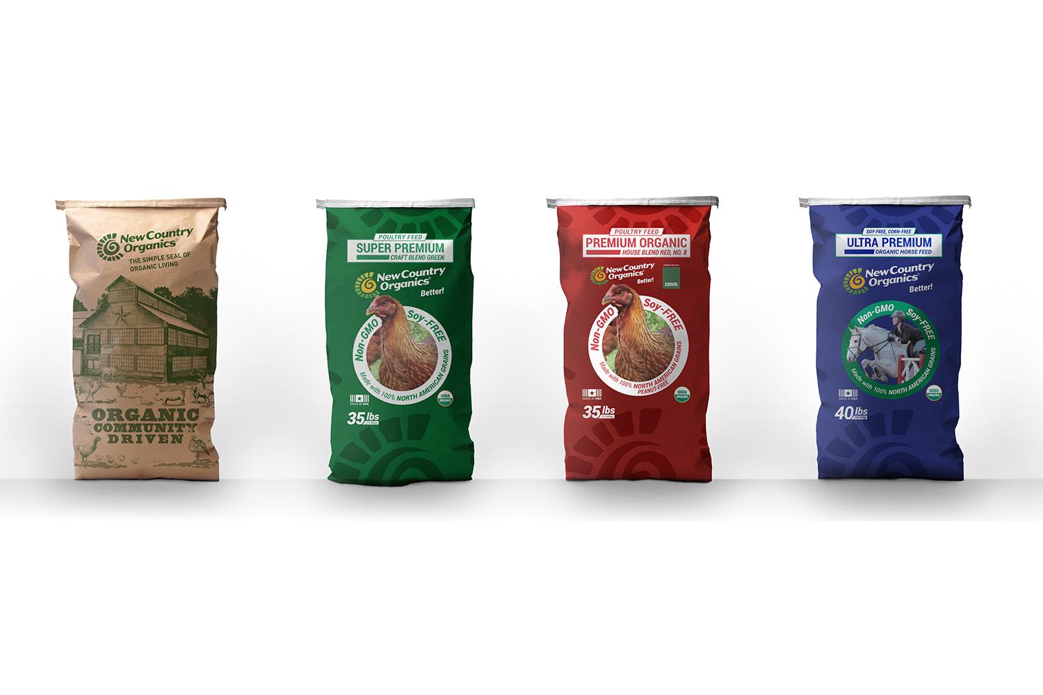 New Country Organics feed bags